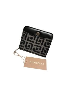Fiorelli Black Elizabeth Zip Around Jacquard Snap-Closure Wallet